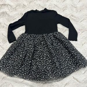 Old Navy Kids Toddler Girl Mock Neck Ribbed Cheetah Print Tutu Tulle Dress 3